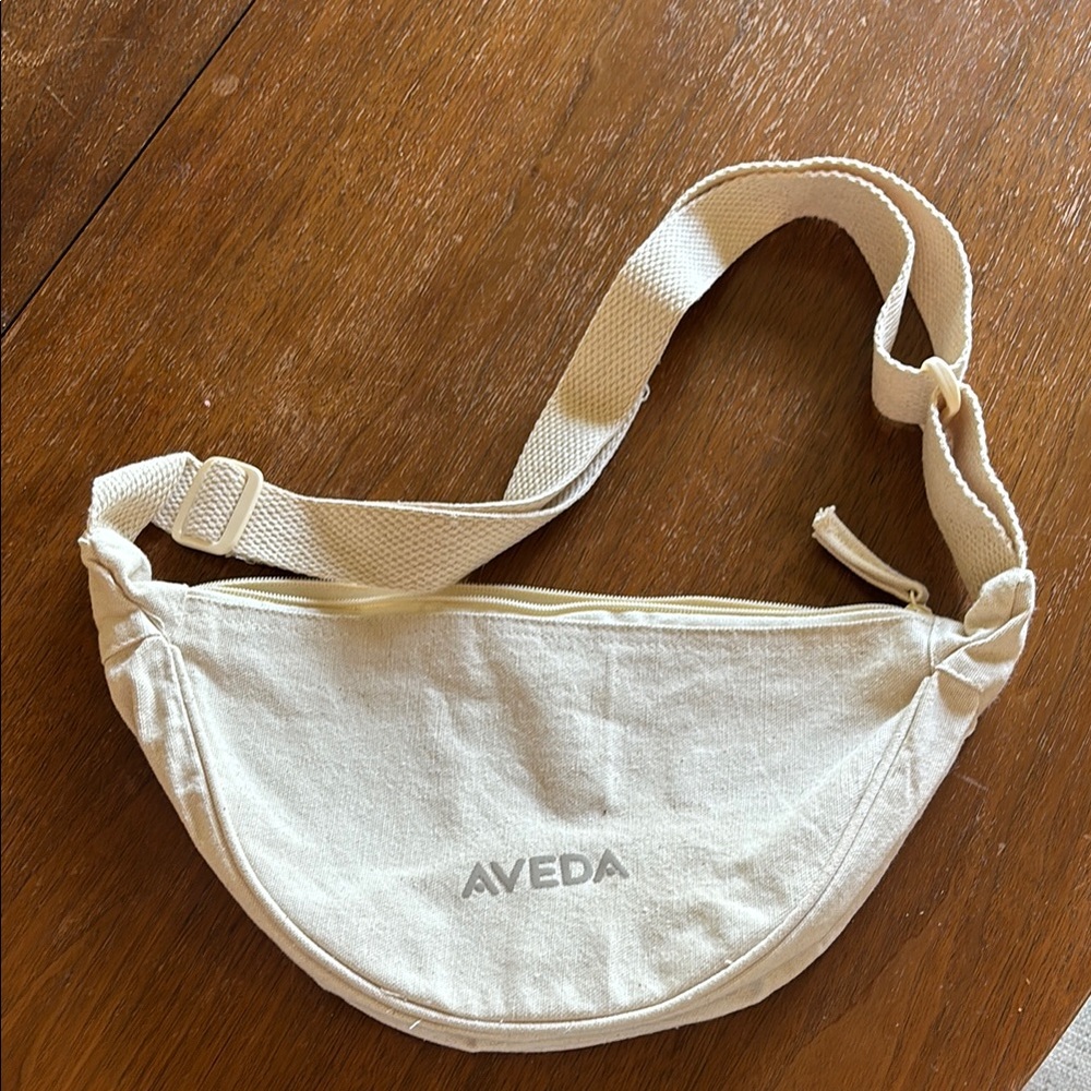 Aveda Cream Canvas Belt Bag